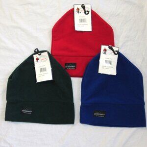 NWT Lot of 3 WILLIAMS BAY TRADING CO Fleece Winter Hats Green Blue Red